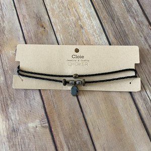 New Cloie Women's Braided Cord Rope Choker Necklace With Beads and Pendant Charm
